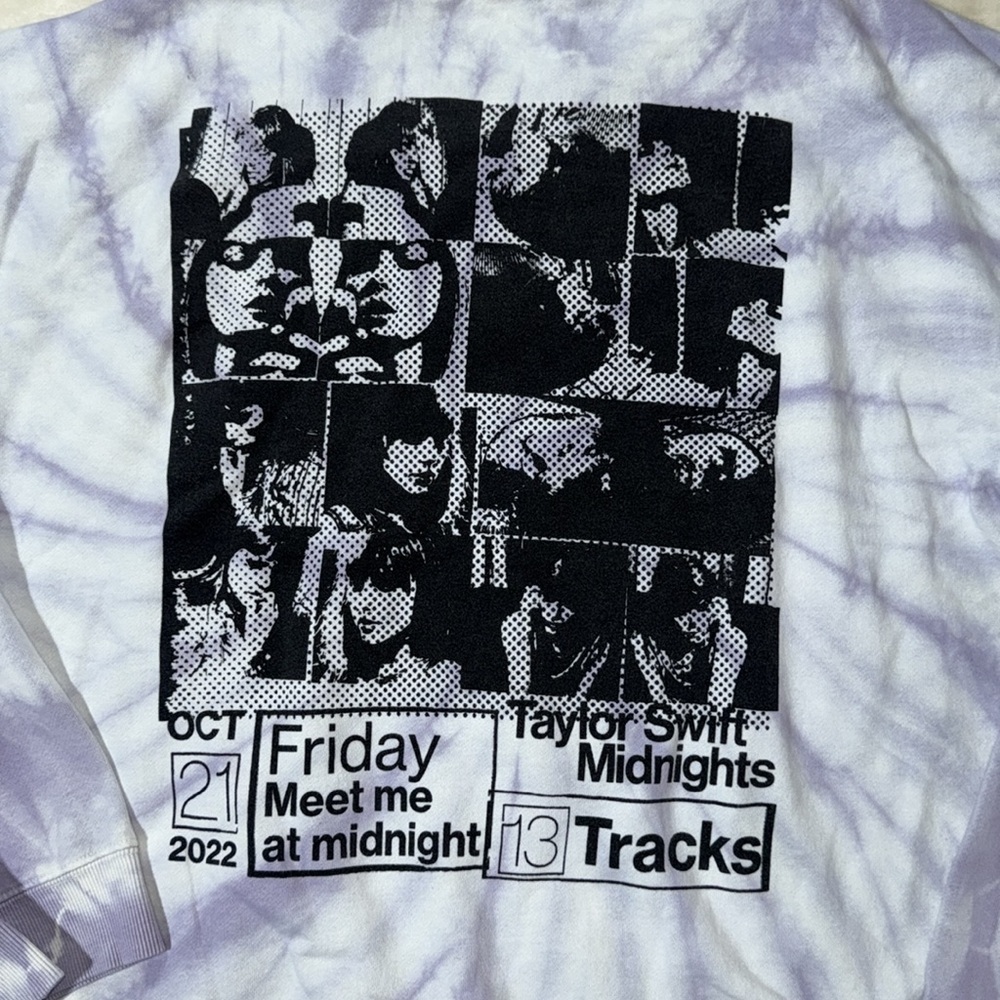 TAYLOR SWIFT MIDNIGHTS‎ LAVENDER TIE DYE CREWNECK - Picture 6 of 7